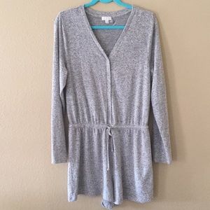 Charming Charlie soft grey romper